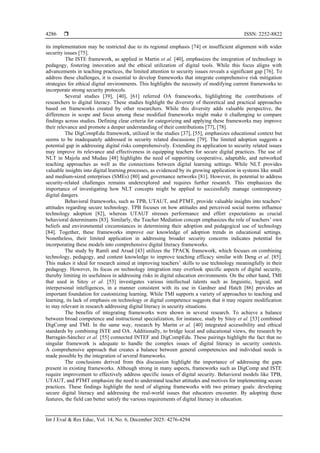 Enhancing teachers’ digital literacy for security: a systematic review ...