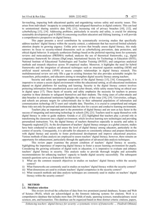 Enhancing teachers’ digital literacy for security: a systematic review ...