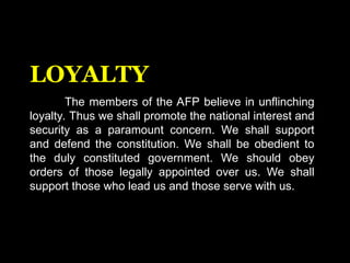 05-AFP-CORE-VALUES-2.ppt military culture | PPT