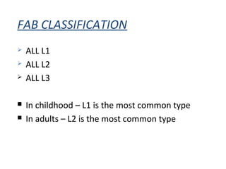 Acute Lymphoblastic Leukemia | PPT