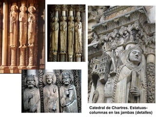 Catedral de Chartres. Estatuas-columnas en las jambas (detalles) 