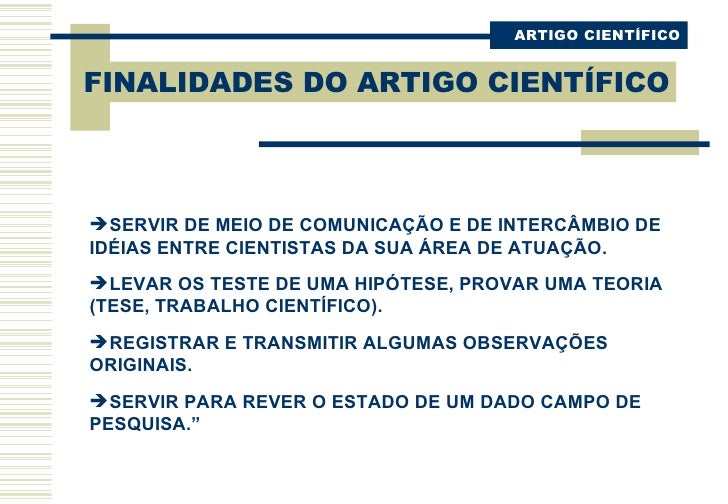 Artigo cientifico conceito