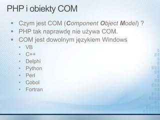 Artur ?arski, PHP na Windows