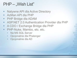 Artur ?arski, PHP na Windows