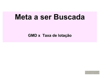 Meta a ser Buscada

   GMD x Taxa de lotação
 