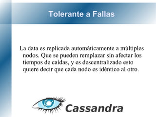 Que SI es Cassandra? En el caso de cassandra el "valor" es una estructura indexada, donde cada columna es una columna adentro de otra llamada supercolunma, (fumada de la buena). Este modelo de datos es muy similar al "BigTables" de Google. 