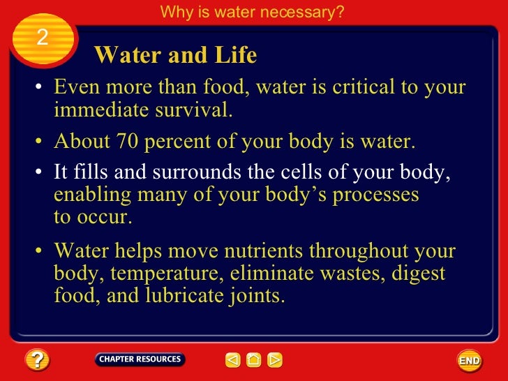Chapter 5 S2 Why is water necessary?