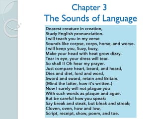Chapter 3
The Sounds of Language
 