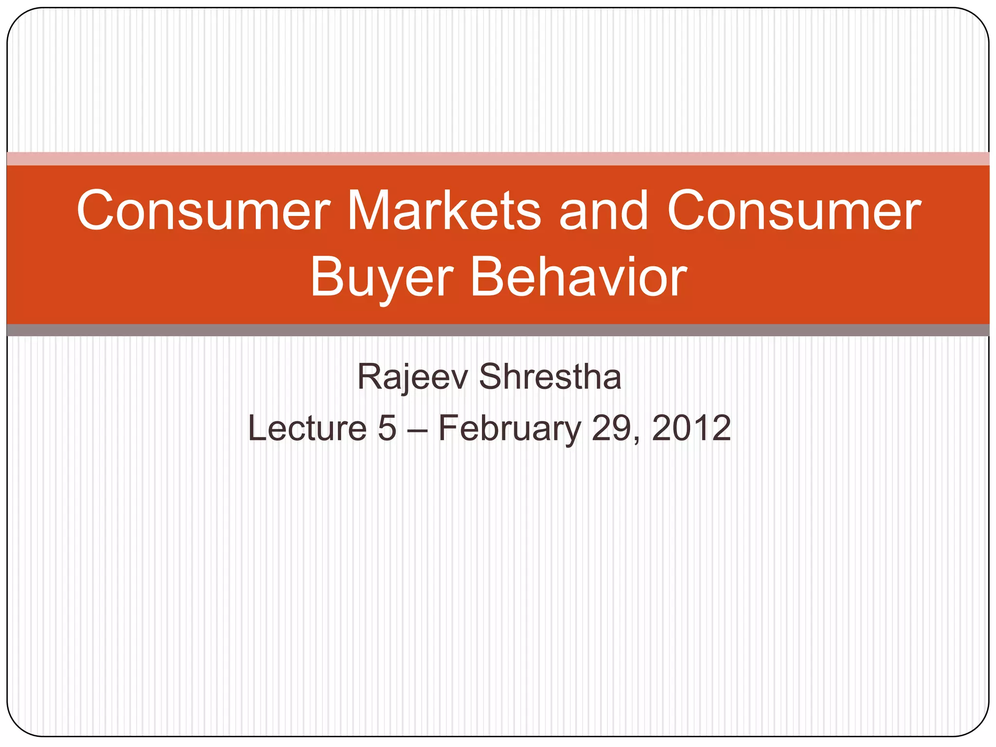05. consumer buyer behavior | PPT