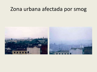 Zona urbana afectada por smog
 