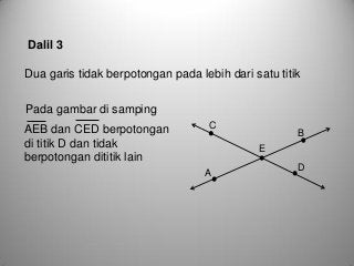 Dalil Segmen Garis pada Geometri Bidang Datar