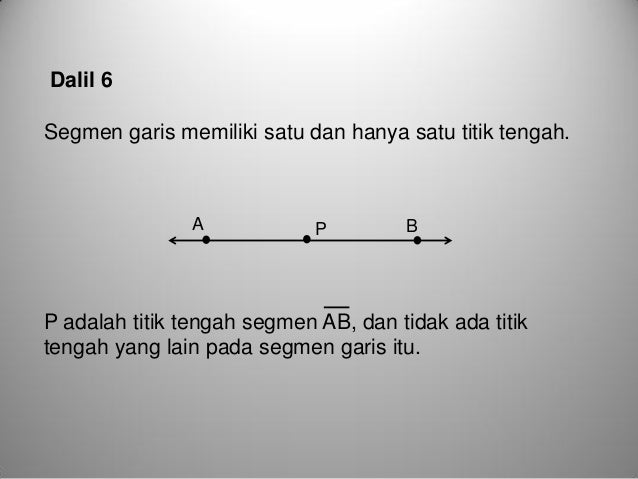 Dalil Segmen Garis pada Geometri Bidang Datar