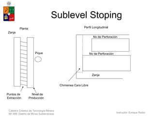 diseño de ucl en minas subterraneas para trabajos mineros | PPT