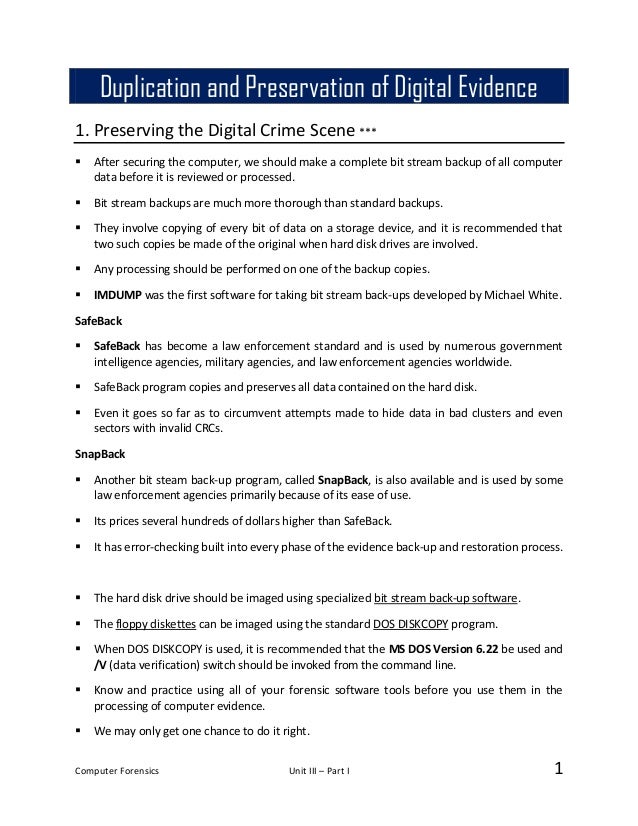 Digital Evidence Preservation at Robin Alexander blog