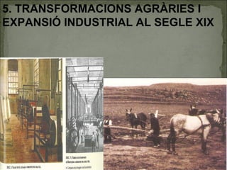 5. TRANSFORMACIONS AGRÀRIES I EXPANSIÓ INDUSTRIAL AL SEGLE XIX 