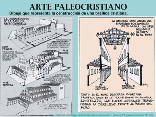 Arte paleocristiano
Dibujo que representa la construcción de una basílica cristiana.
http://editorial.cda.ulpgc.es/estructuras/construccion/1_historia/13_paleocristiano/c131.htm
 