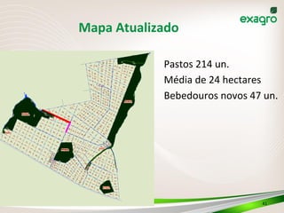 Mapa	
  Atualizado	
  
Pastos	
  214	
  un.	
  
Média	
  de	
  24	
  hectares	
  
Bebedouros	
  novos	
  47	
  un.	
  
1.204,09
08
42
25,08ha
30
,91h
a
6,27
ha
7,99
ha
29,18 ha
5,72
ha
39
,73h
a
39
,62h
a 43
,82h
a
0,8
6ha
40
P9
59
A
70
A
72
A
33
,06 ha
33
,26 ha
33
,70 ha
23
,51h
a
20
,78h
a
24
,35h
a
25
,14h
a
26
,96h
a
21
,98h
a
22
,05h
a
21
,34h
a
20
,64h
a
23,73ha
22,62ha
20,16ha
27,70ha
29,42ha
33,18ha
30,24ha
26,68ha
27,95ha
22
,84h
a
24
,19h
a
24
,22h
a
25
,36h
a
24
,32h
a
24
,09h
a
24
,48h
a
24
,75h
a
22
,60h
a
24
,21h
a
24
,49h
a
23
,56h
a
18
,90h
a
21
,01h
a
21
,93h
a
30,12ha
24
,02h
a
27,37ha
46
A
46
46
C
46
B
48
48
A
48
C
48
B
15
17A
17
14
14A
8C
11B
12
12A
13
13A
09
8A
8B
09A
0403C
23
73
20,96ha
19,76ha
03B
03A
6,41ha
11,83ha
9,72ha
03
16,59h
a
16,15h
a
17,81h
a
17,50h
a
04A17,47h
a
04B16,74h
a
18,09h
a
04B17,97h
a
0520,00h
a
05A20,47h
a
05B17,69h
a
05B19,67h
a
0618,80h
a
06A17,53h
a
06B16,87h
a
07
25
,58h
a
07
A25
,91h
a
10
23
,29h
a
10
A16
,80h
a
10
B
10
C24
,94h
a
20,26ha
22,69ha
19,50ha
25,15ha
23,98ha
25,09ha
18,36ha
24
,07h
a
24
,04h
a
23
,13h
a
23
,51h
a
22
,96h
a
20
,94h
a
30
,86h
a
15
,31h
a
24
,81h
a
24
,89h
a
28
,52h
a
14
,15ha
25
,09h
a
25
,18h
a
23A
23B
21C
1,2
6ha
2,46
ha
31
,48h
a
29
,88h
a
30
,13h
a
72
30
,72h
a
71
30
,24h
a
70
30
,72h
a
27
,24h
a
32
,60h
a
32
,06h
a
32
,44h
a
73
A32
,41h
a
32
,21h
a
31
,90h
a
32
,21h
a
33
,93h
a
31
,22h
a
34
,60h
a
34
,93h
a
30
,73h
a
34
,65h
a
31
,67h
a
30
,25h
a
32
,10h
a
30
,88h
a
57
1,89
33
,61 ha
30
,81h
a
36
,29h
a
31
,95h
a
32
,72h
a
33
,13h
a
33
,91h
a
36
,03h
a
36
,26h
a
23
,93h
a
32,00
33
,88h
a
22
,56h
a
24
,34h
a
23
,63h
a
23
,26h
a
23
,76h
a
24
,14h
a
23
,55h
a
23
,88h
a
17
,78h
a
17
,69h
a
16
,73h
a
19
,55h
a
21
,89h
a
20
,09h
a
16
,62h
a
19
,84h
a
20
,82h
a
19
,74h
a
16
,52h
a
14
,43h
a
14
,16h
a
16
,09h
a
17
,61h
a
19
,82h
a
40B
40A
19,43ha
19,26ha
17,62ha
22,28ha
27,5172ha
450,4252ha
191,1652ha
82,1699ha
72,1416 ha
12
,917
5h
a
APTAP 01
APTAP 02
APTAP 03
APTAP04
APPCRH 01
APPCRH 02
596,3031ha
354,0
7
613,65
75
,1
1
609,0
5
150,90
68,48
41
4,0
7
53,06
APTAP 05
22,62ha
1.571,32
313,56
18
6,08
1.45
1,00
30
7,81
21
7,07
224,5
1
336,5
6
242,2
3
495,22
536,99
59
3,94
67
0,9
4
61
3,41
100,70
65
9,53
22
1,76
147,3
2
648
,75
437,3
9
18
0,16
31
3,12
498,58
432,88
519,11
424,7
7
387,15
37
4,22
576,01
264,60
821,63
546,18
1.001,13
25
0,19
23
9,1
82
6,89
21
0,27
20
7,72
32
7,1
3
575,7
6
52
2,05
53
2,22
590,23
833,4
3
999
,68
1.53
4,87
2.617,57
51
6,8
7
291,07
578,72
150,1
1
424,0
6
60
0,
65
61
5,30
453,2
9
41	
  
 