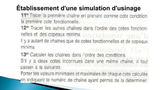 Établissement d'une simulation d'usinage
 