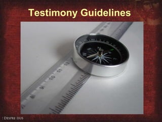 Testimony Guidelines   