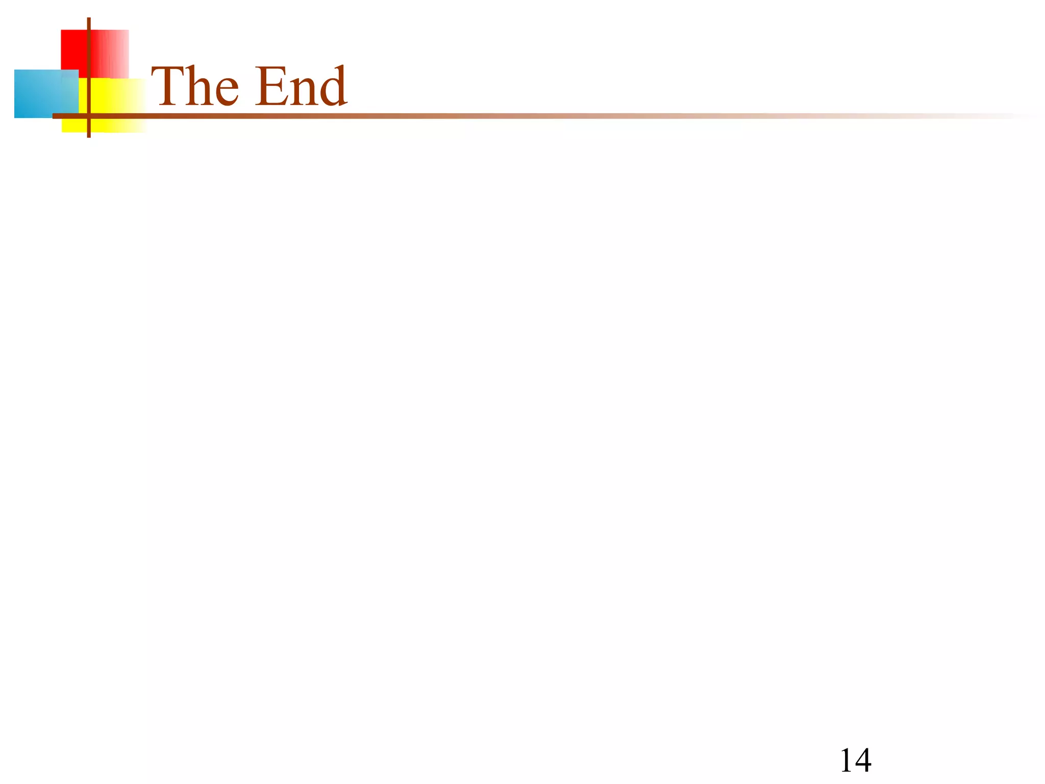 The End 14 