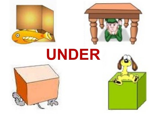 in on under