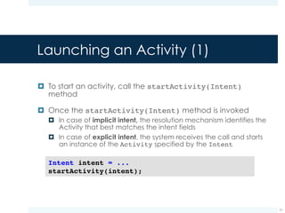 Intents in Android | PDF