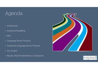 Agenda
• Introduction
• Graphical Modelling
• IDEs
• Language Server Protocol
• Graphical Language Server Protocol
• Our project
• Results, Recommendations, Conclusions
 