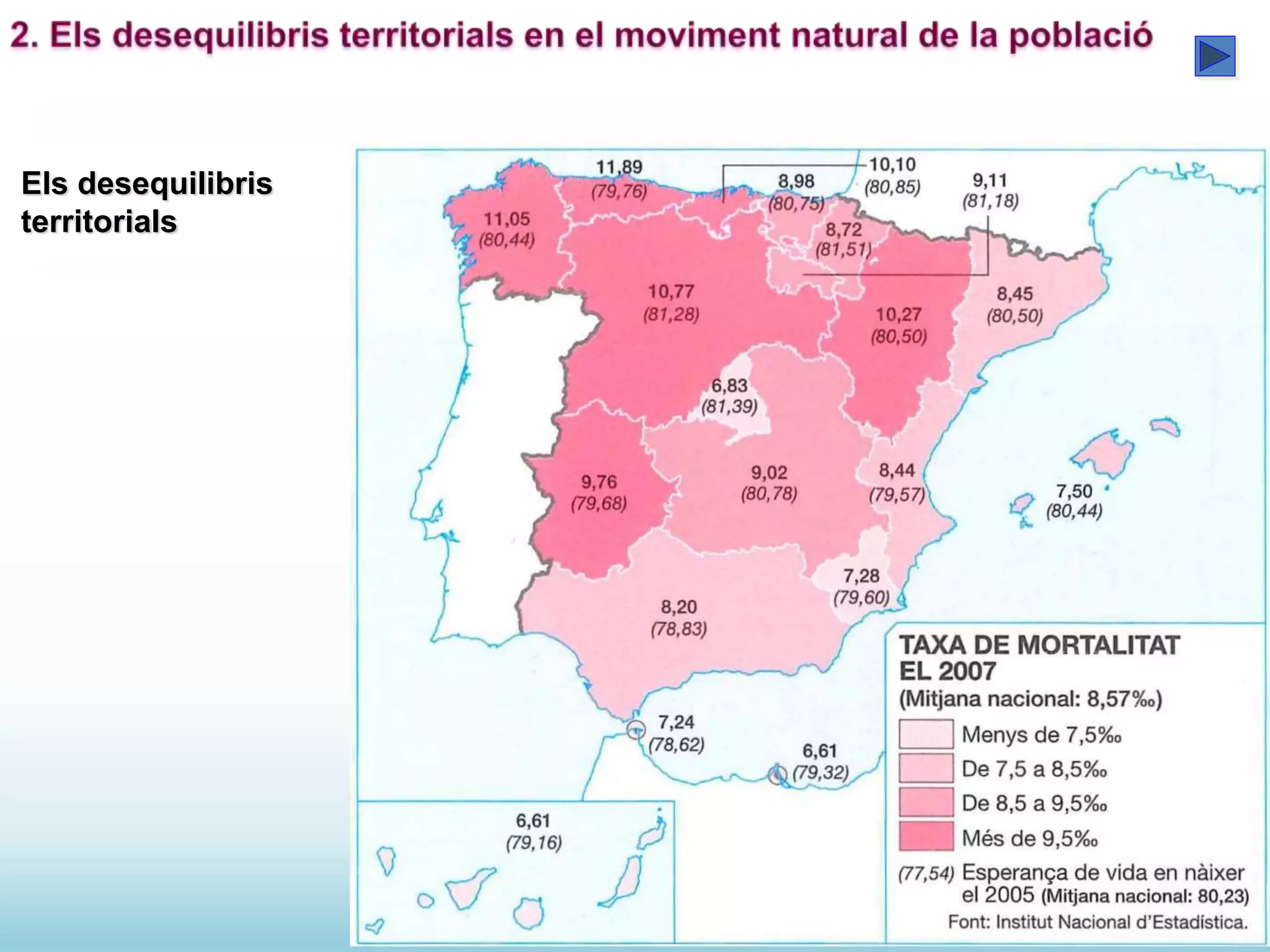 Els desequilibris
territorials
 