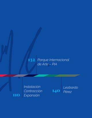 Instalación
Contracción
Expansión
Leobardo
Pérez
Parque Internacional
de Arte – PIA
110
140
132
 