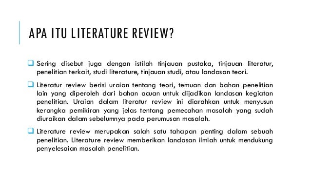 Metodologi Riset Literature Review