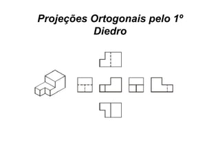 Projeções Ortogonais pelo 1º
          Diedro
 