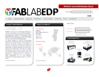 Website www.fablabedp.edp.pt
 