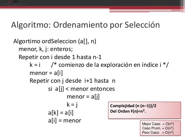 Ordenamiento Simple