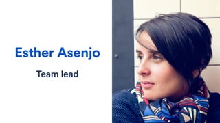 Esther Asenjo
Team lead
 