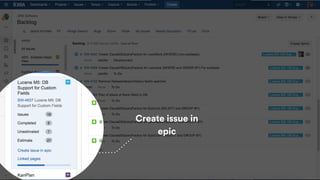 Voiceover
points only
Point 1
Point 2
Point 3
Point 4
Create issue in
epic
 