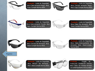 Lentes de seguridad
Regreso
 