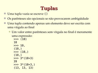 05 programando em python - tuplas e strings | PDF