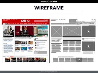www.mauriciomallet.com
PROJETO DE WEB
WIREFRAME
 