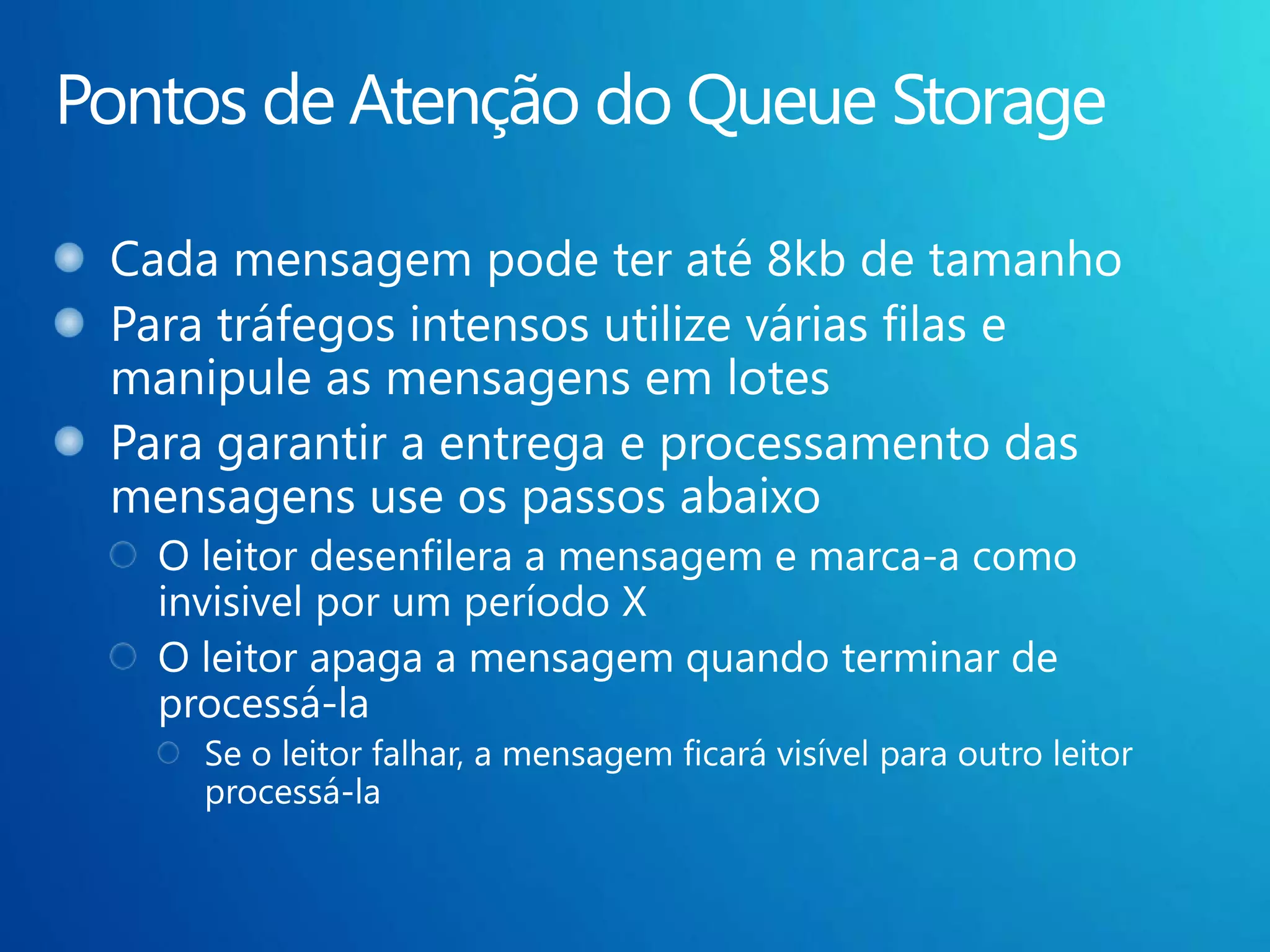 Windows Azure 5/8 - Recursos adicionais do Windows Azure