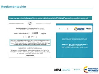 https://www.minsalud.gov.co/sites/rid/Lists/BibliotecaDigital/RIDE/VS/Manual-metodologico-rias.pdf
Reglamentación
 