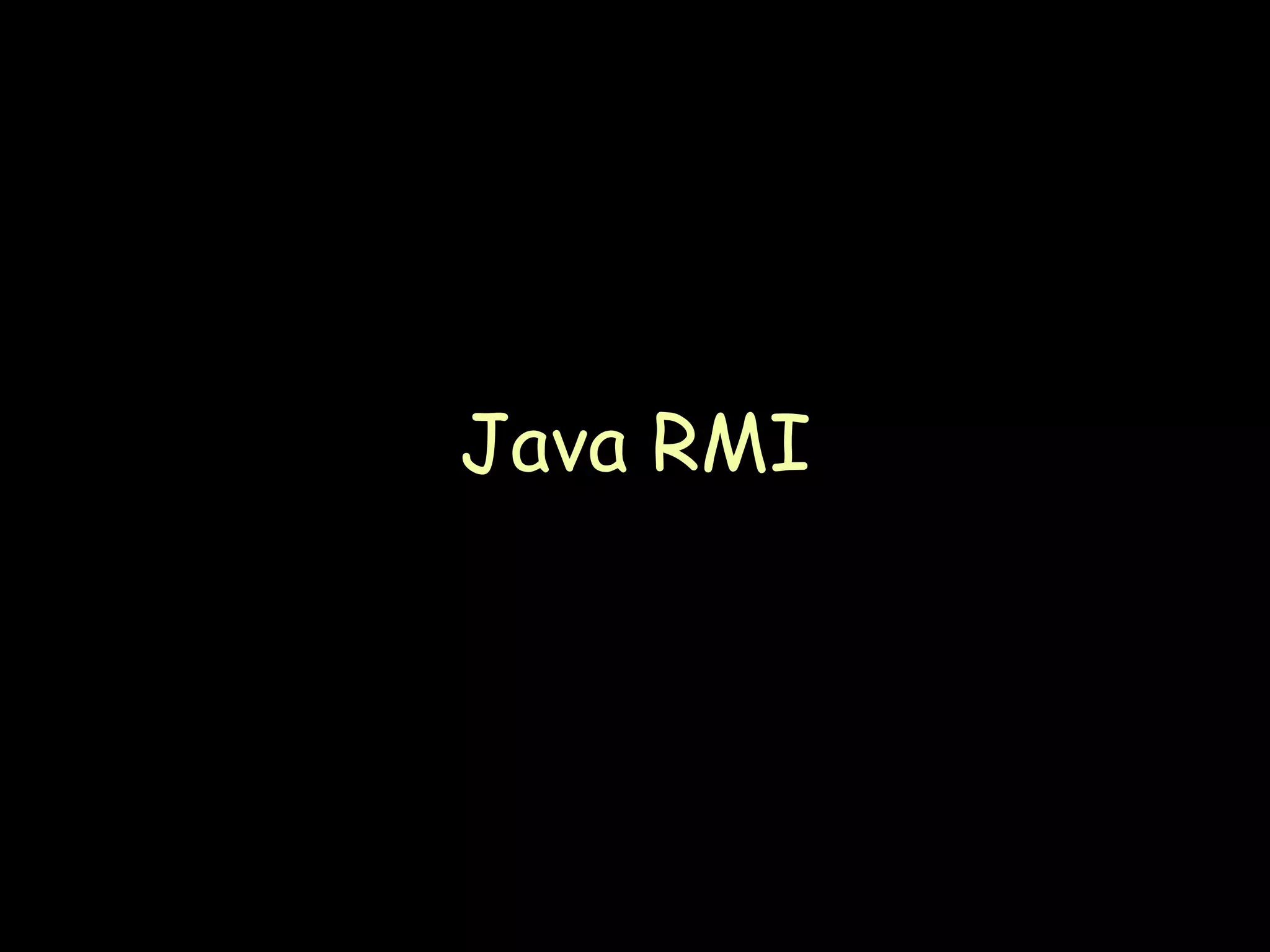 Java RMI 
