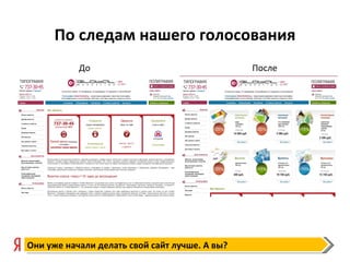 По следам нашего голосования До  После Они уже начали делать свой сайт лучше. А вы? 