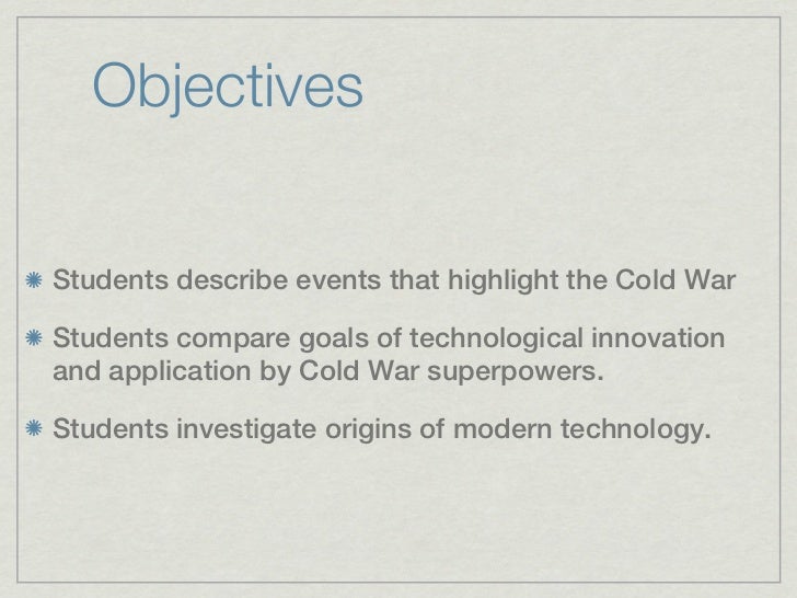 Technology in the Cold War