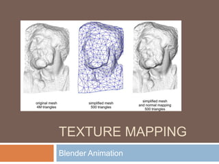 TEXTURE MAPPING
Blender Animation
 