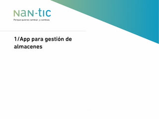 1/App para gestión de
almacenes
 