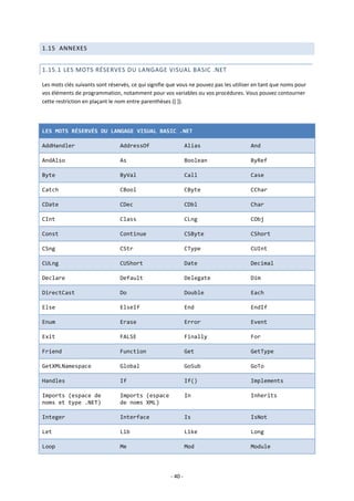 05 visual basic .net - variables, procedures, arguments et structures ...