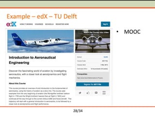 Example – edX – TU Delft
• MOOC

28/34

 