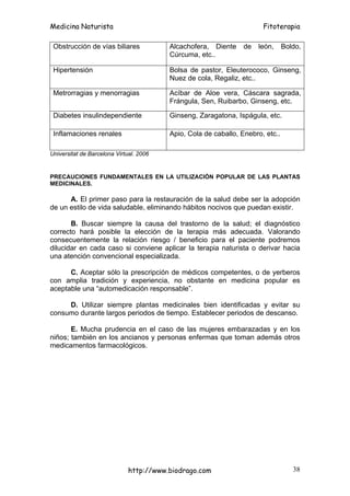 Medicina Naturista                                                     Fitoterapia

 Obstrucción de vías biliares         ...