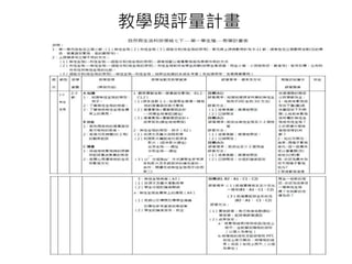 教學與評量計畫
 