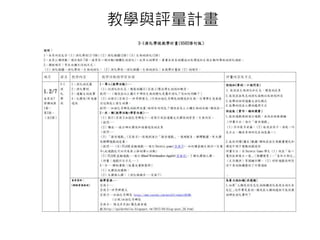 教學與評量計畫
 